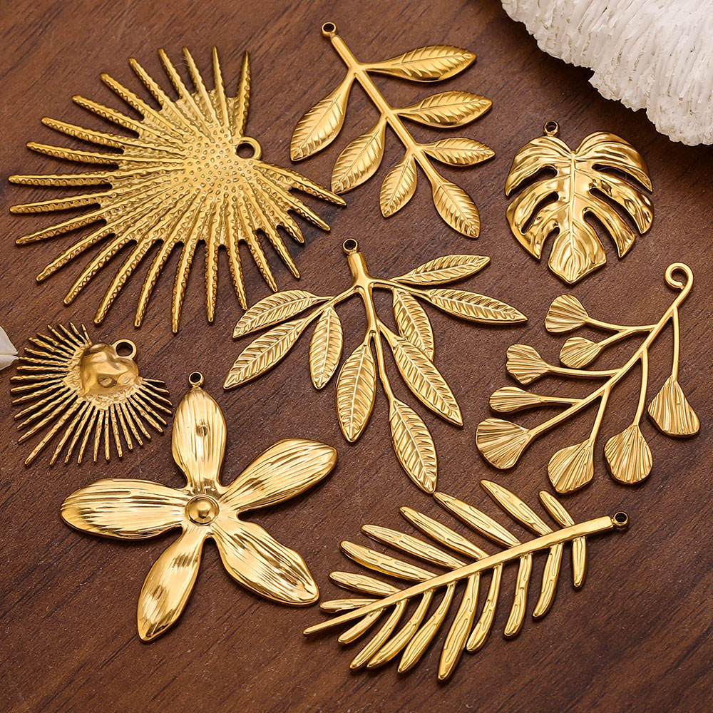 5PCS Stainless Steel Large Lea - огляд і ціна Embellishment Crafts