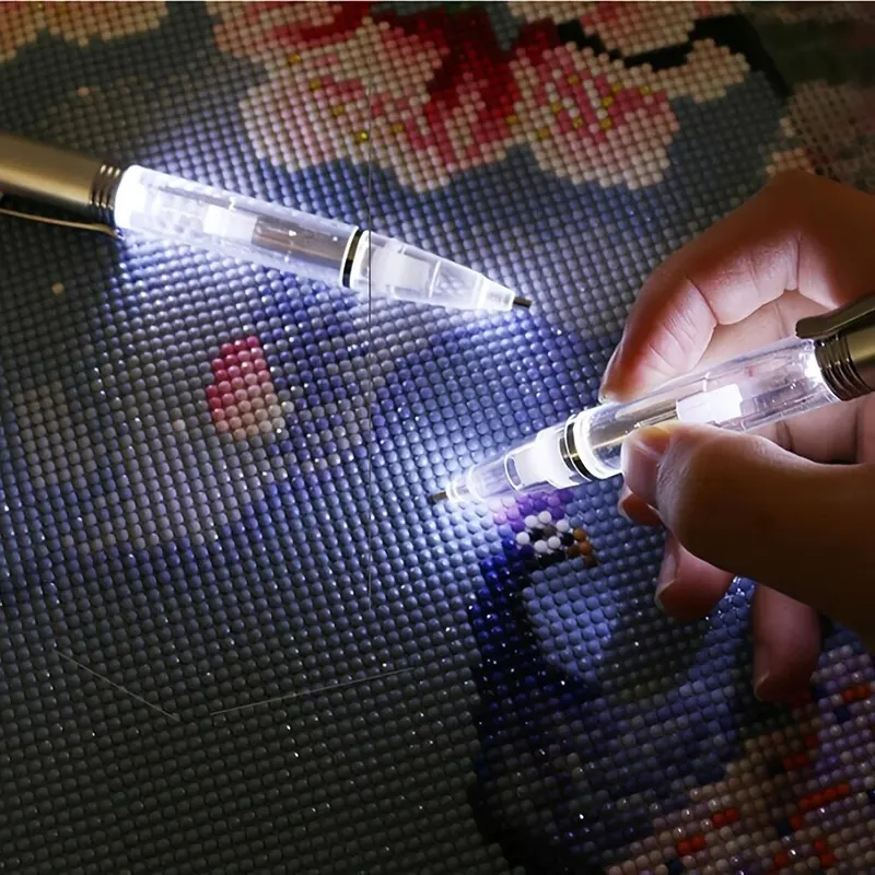 LED Light Diamond Painting Pen - огляд і ціна Embroidery Embellishments