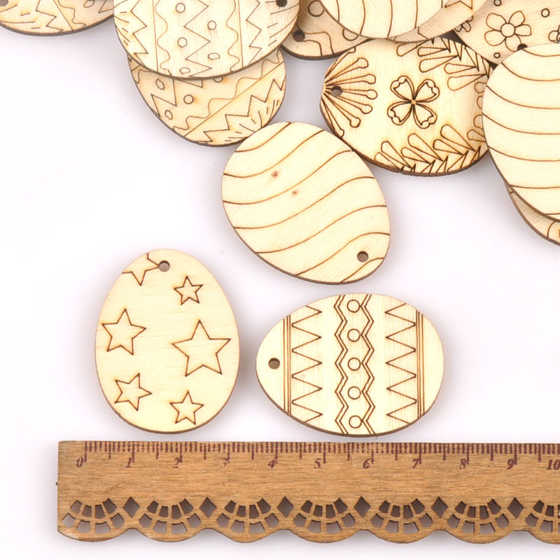 25Pcs Mixed Easter Egg Wood Cr - огляд і ціна Embellishments For Scrapbooking