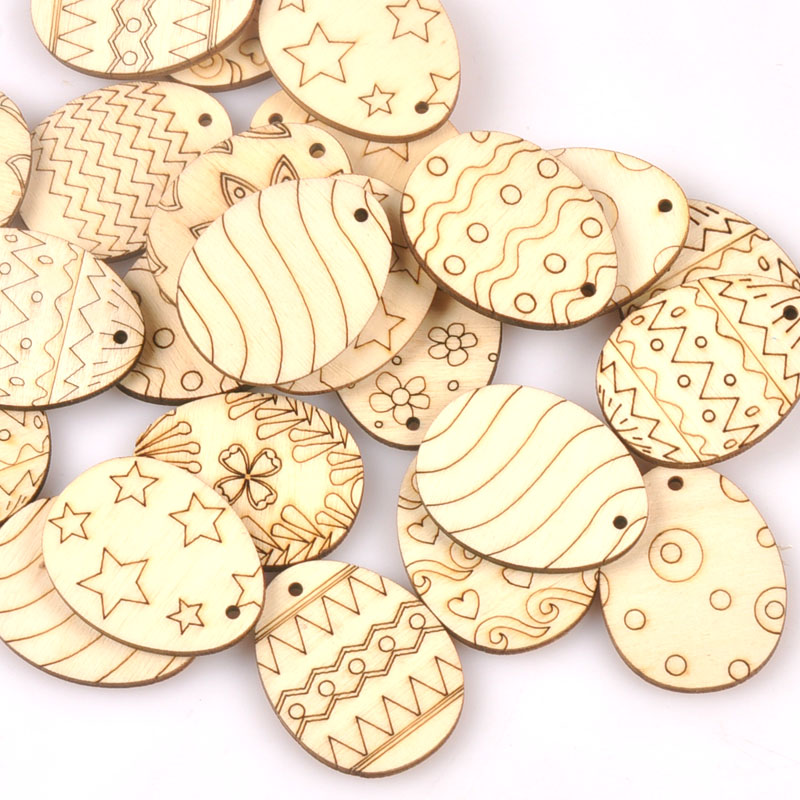 25Pcs Mixed Easter Egg Wood Cr - огляд і ціна Embellishments For Scrapbooking