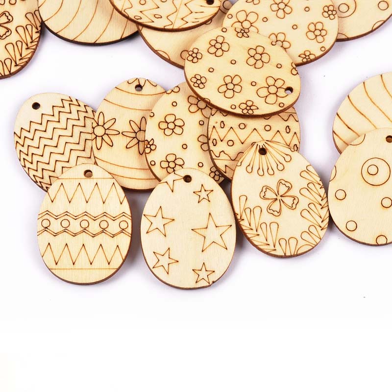 25Pcs Mixed Easter Egg Wood Cr - огляд і ціна Embellishments For Scrapbooking