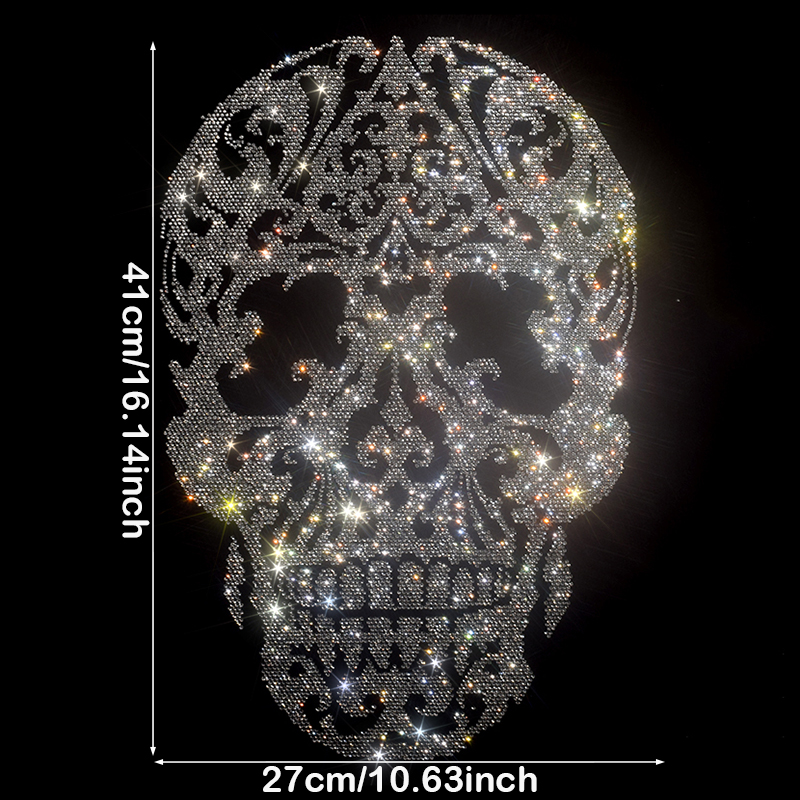 Floral Skull Rhinestone Transf - огляд і ціна Hotfix Rhinestone Sheet