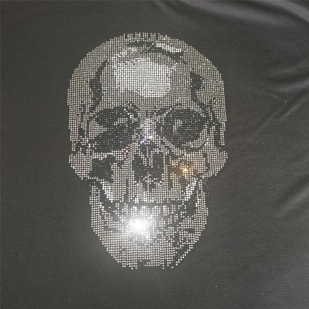 Skull Patch,Iron On Transfers  - огляд і ціна Hotfix Rhinestone Sheet