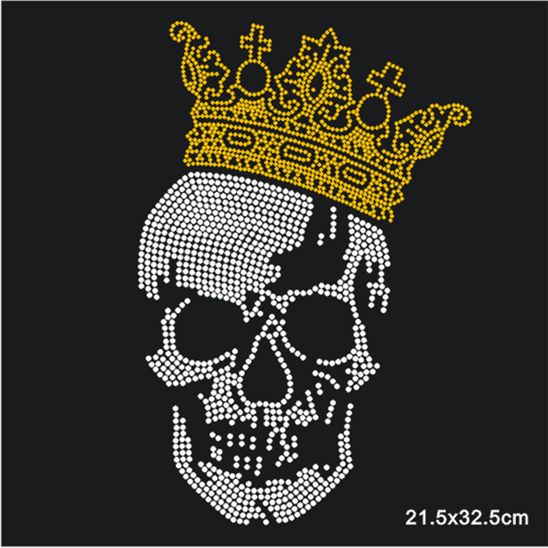 Skull Patch,Iron On Transfers  - огляд і ціна Hotfix Rhinestone Sheet
