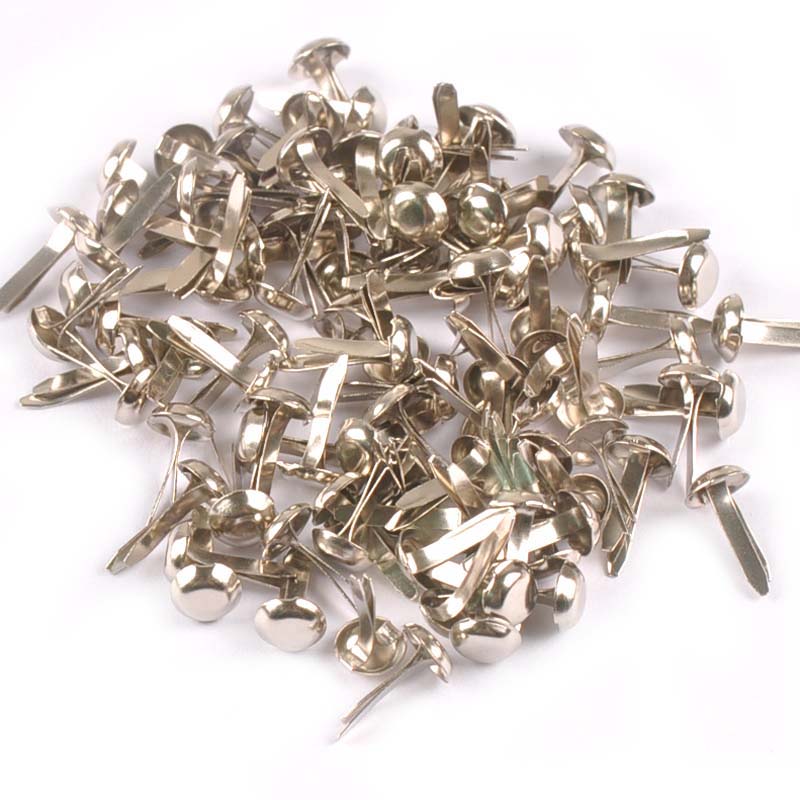 100Pcs Mix Round Brads Silver/ - огляд і ціна Embellishments For Scrapbooking
